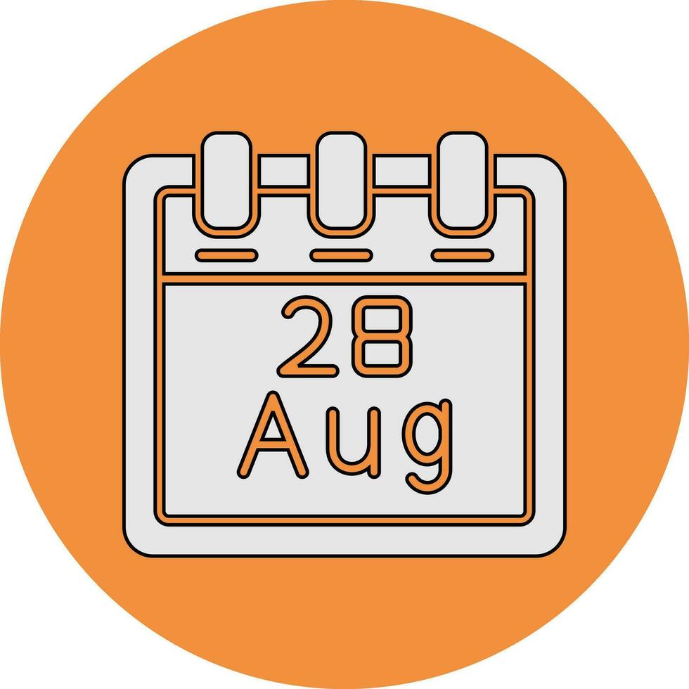August 28 Vector Icon