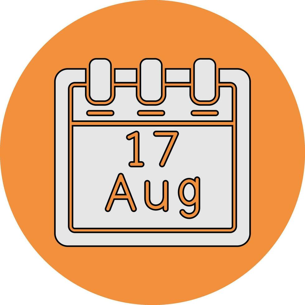 August 17 Vector Icon