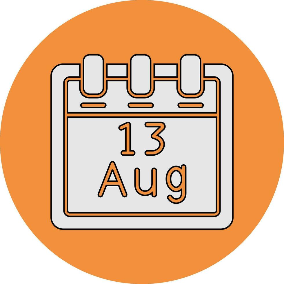 August 13 Vector Icon