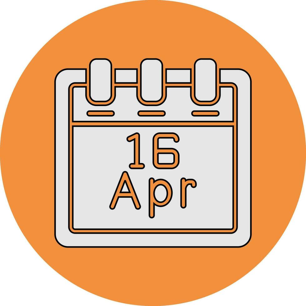 April 16 Vector Icon