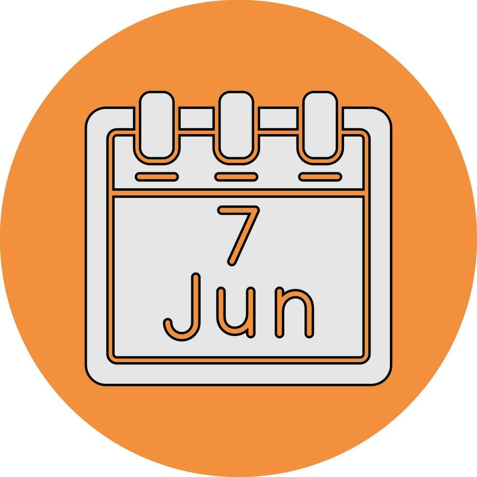 June 7 Vector Icon