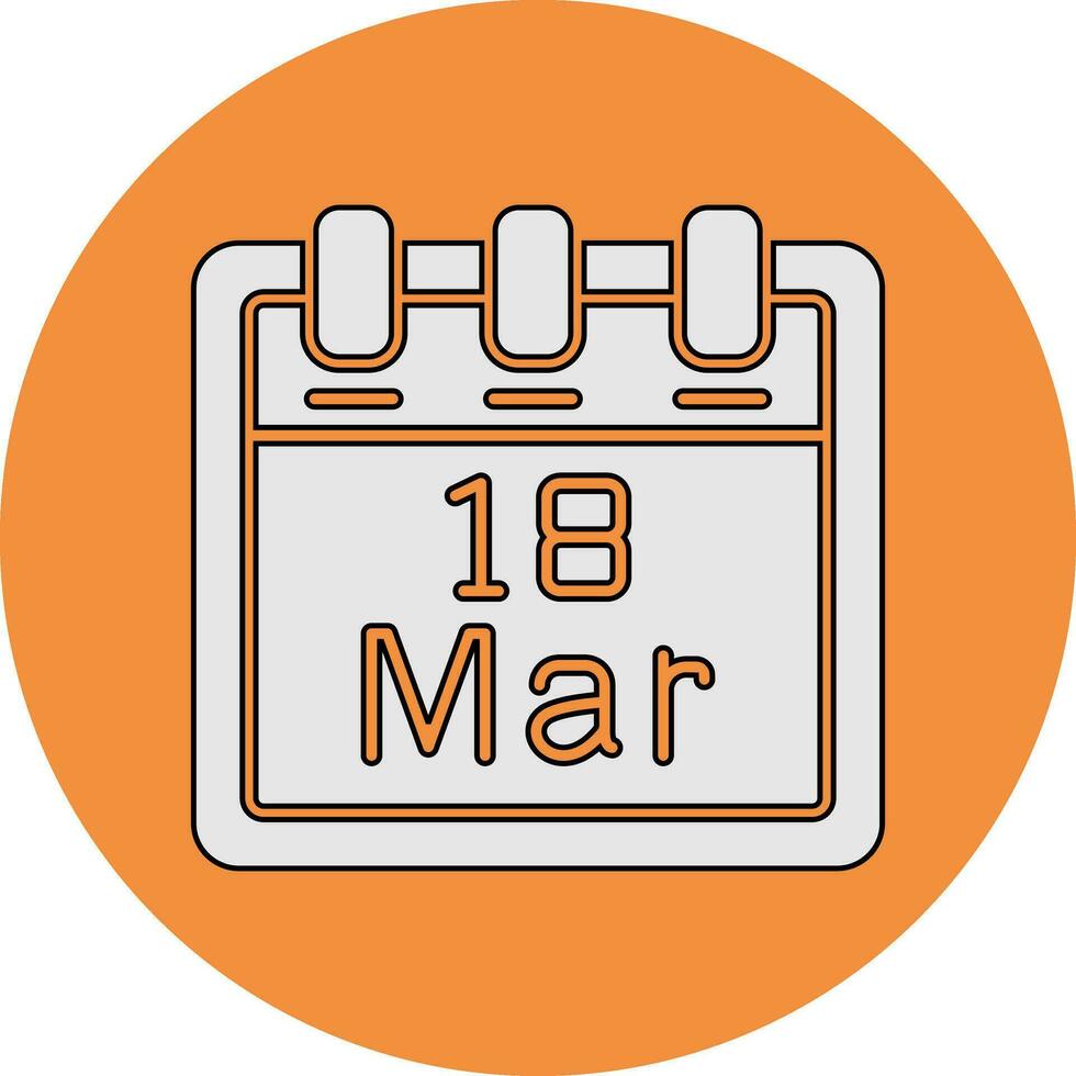 March 18 Vector Icon