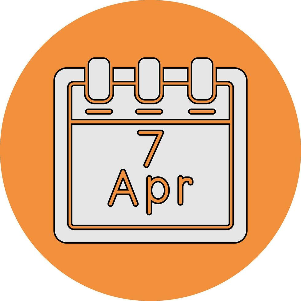 April 7 Vector Icon