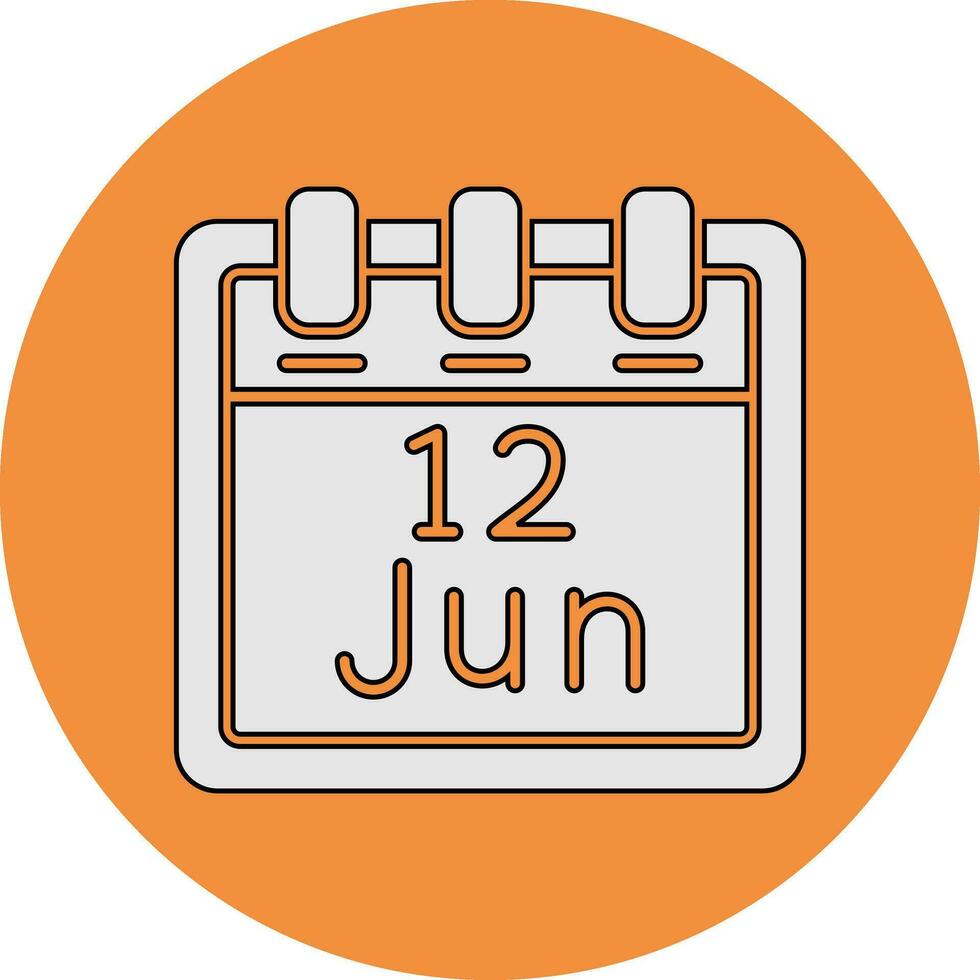 June 12 Vector Icon