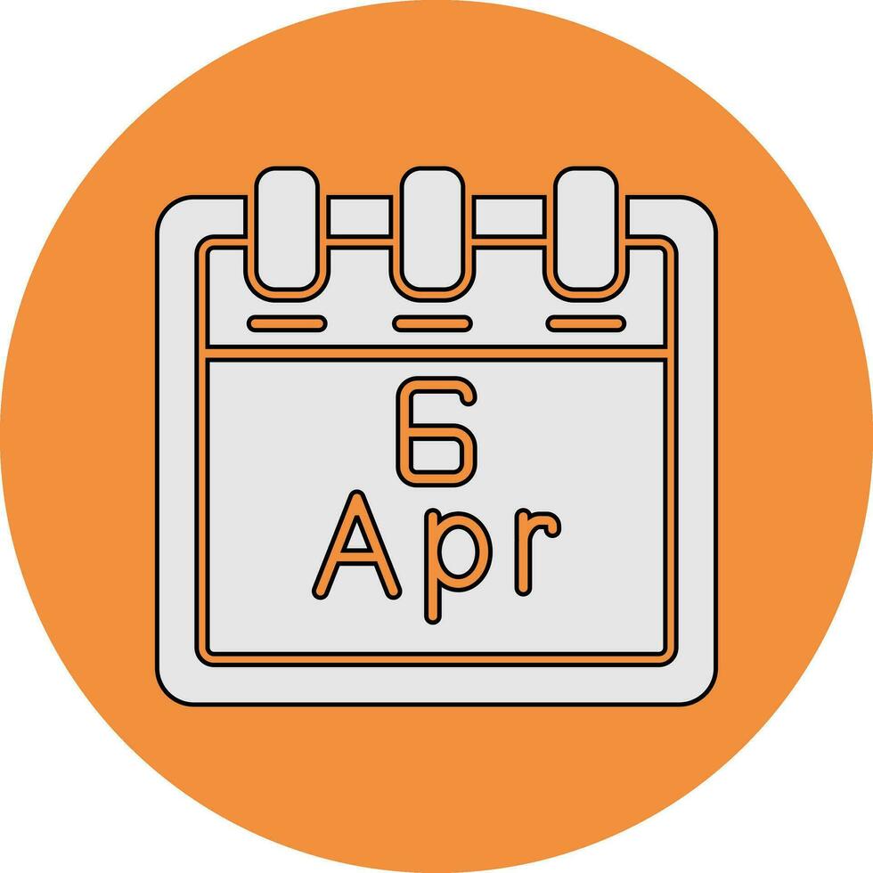 April 6 Vector Icon