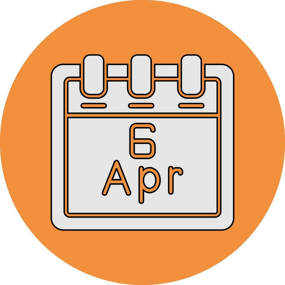 April 6 Vector Icon