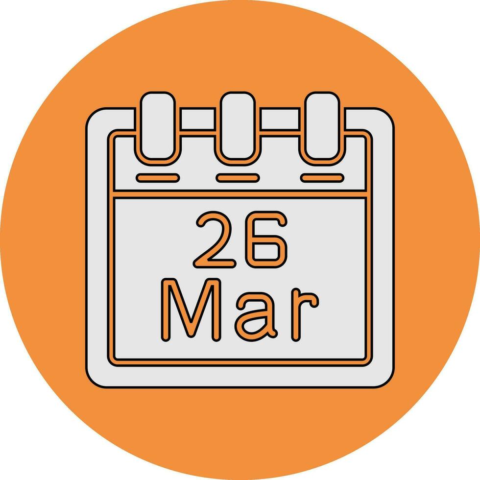 March 26 Vector Icon