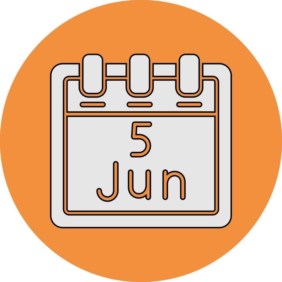 June 5 Vector Icon