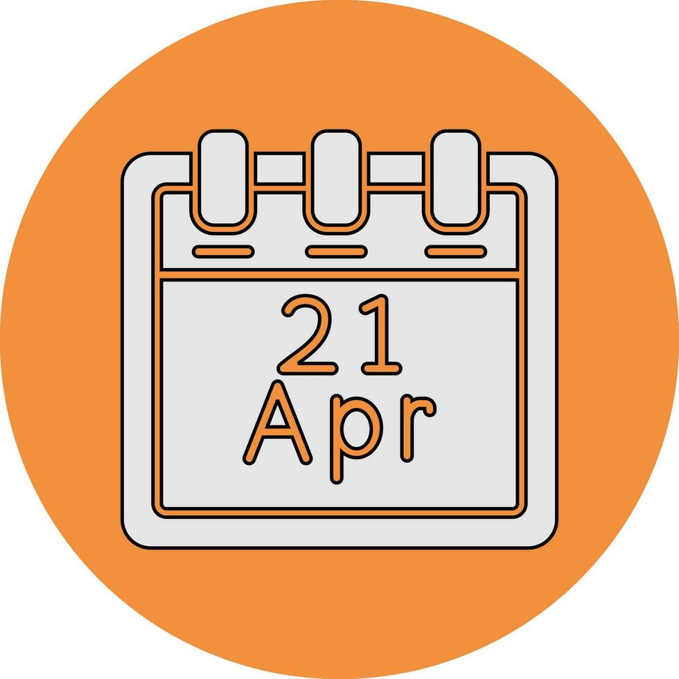 April  21 Vector Icon