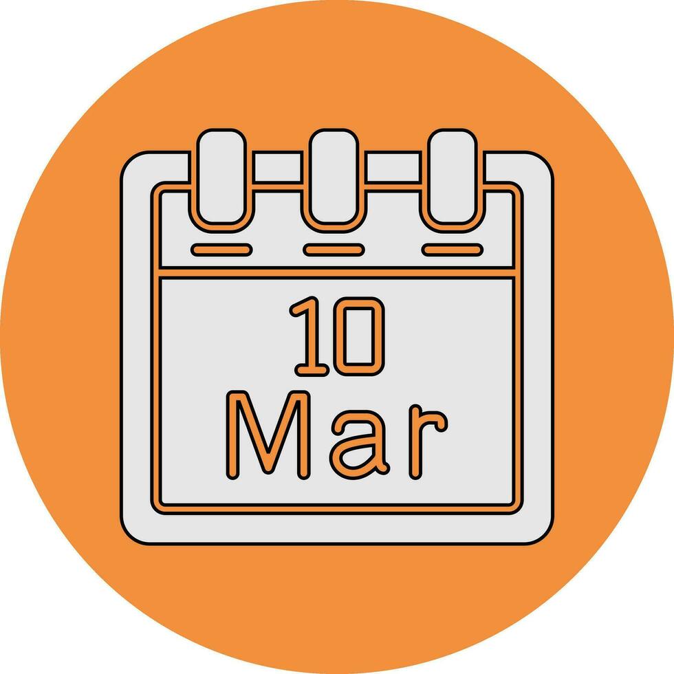 March 10 Vector Icon