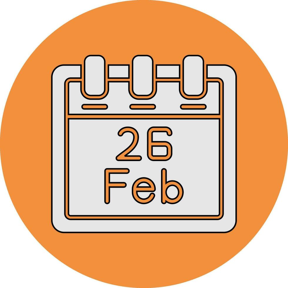 February 26 Vector Icon