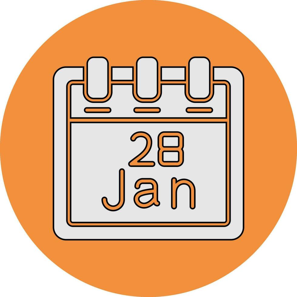 January 28 Vector Icon