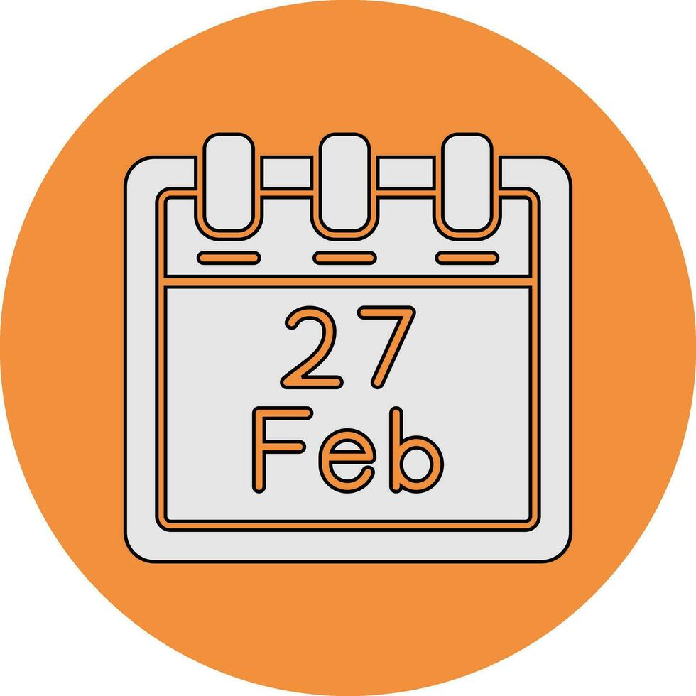 February 27 Vector Icon