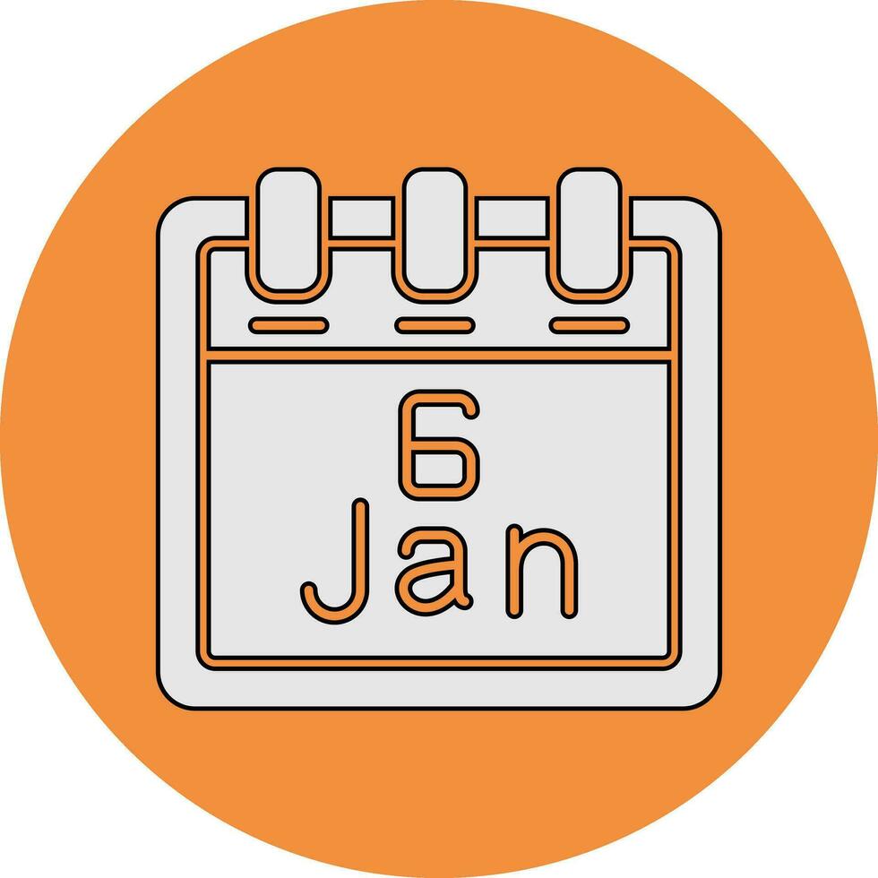 January 6 Vector Icon