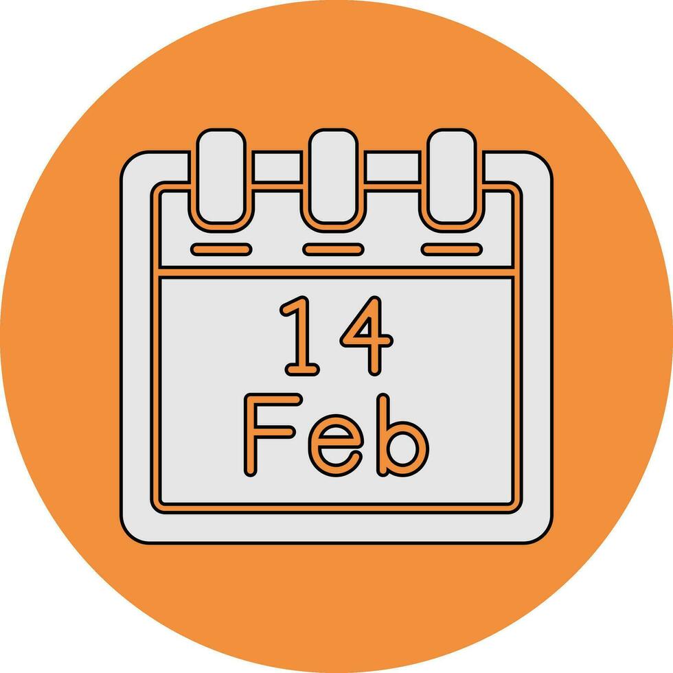 February 14 Vector Icon