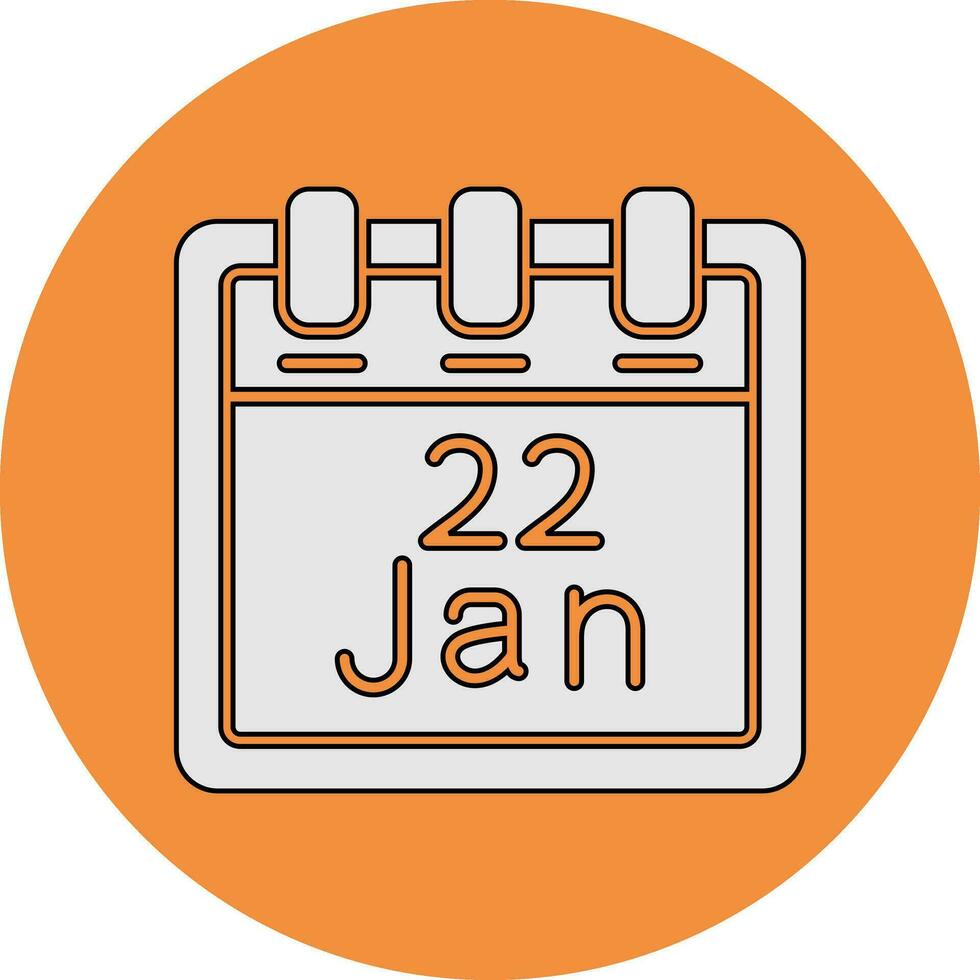 January 22 Vector Icon