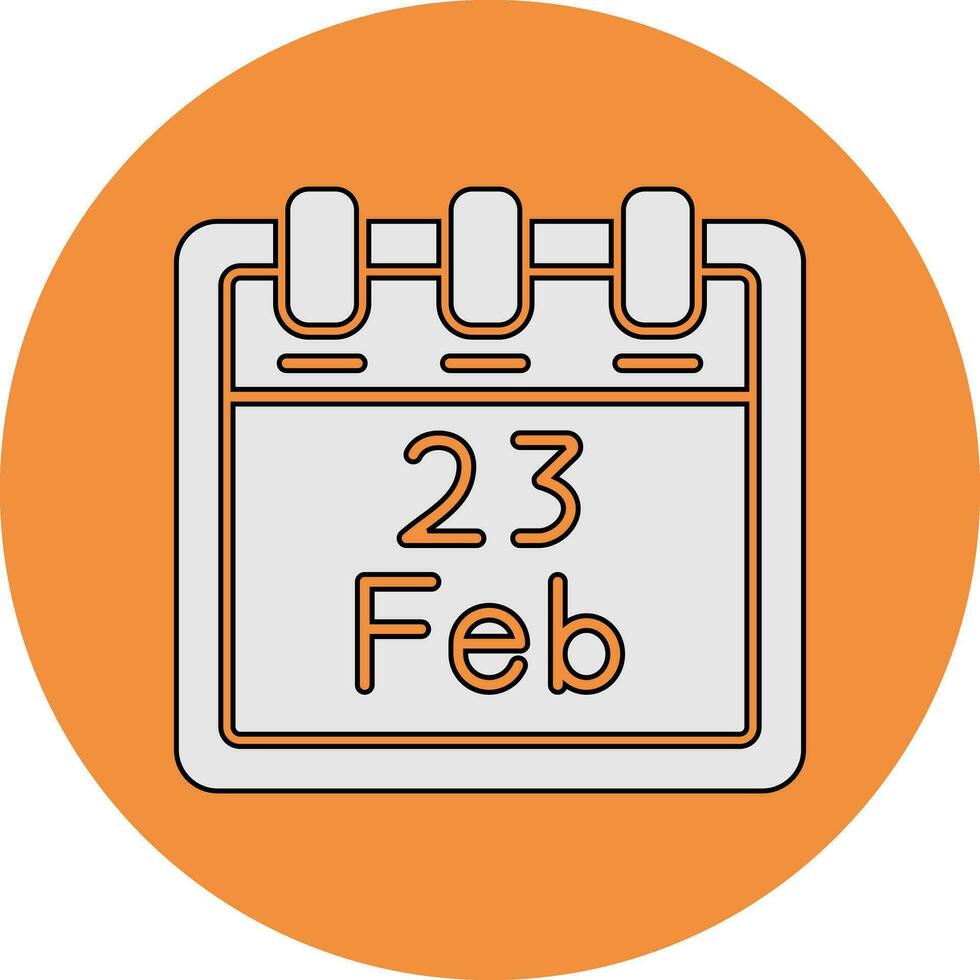 February 23 Vector Icon