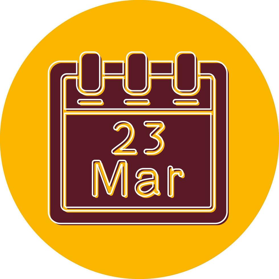 March 23 Vector Icon