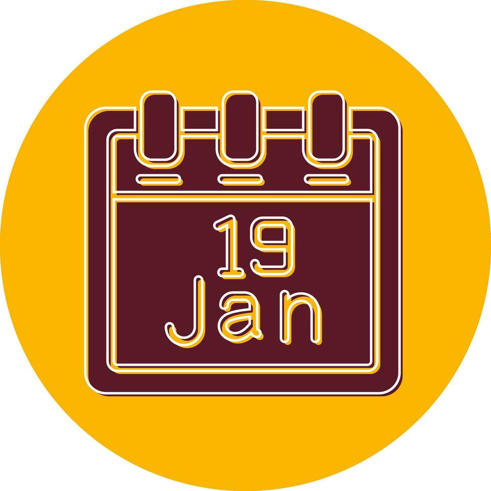 January 19 Vector Icon