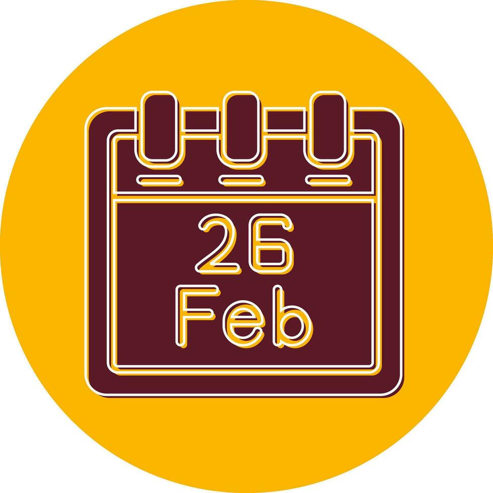 February 26 Vector Icon