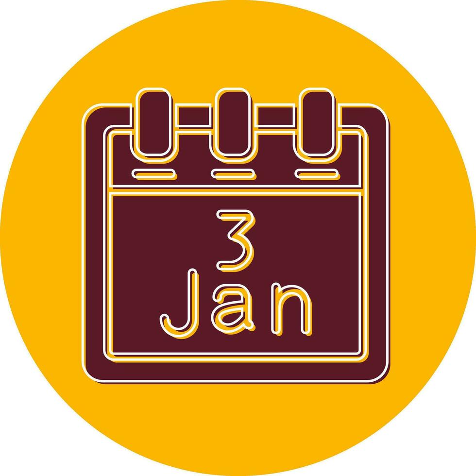 January 3 Vector Icon