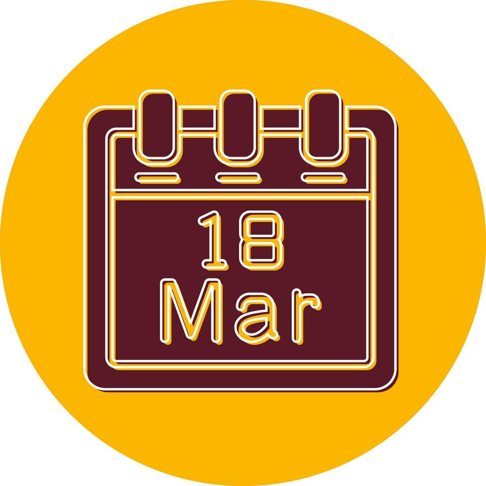 March 18 Vector Icon