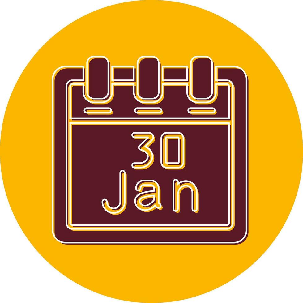 January 30 Vector Icon
