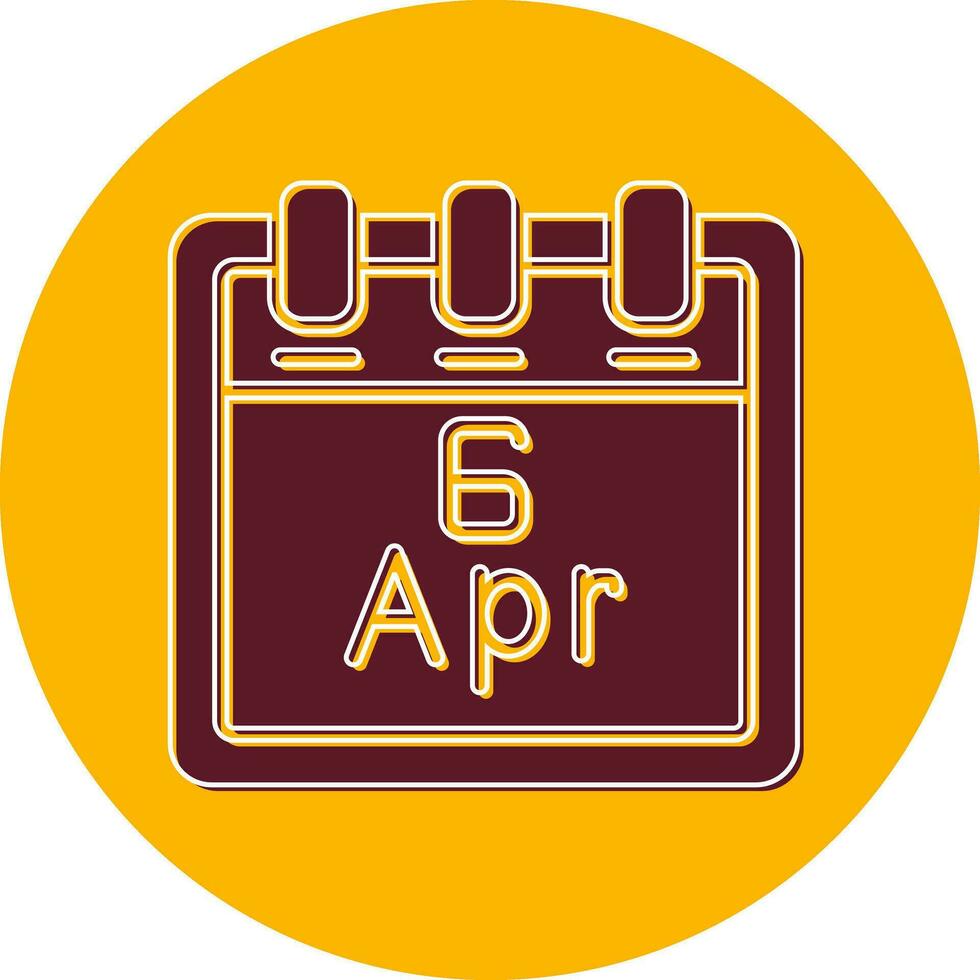 April 6 Vector Icon