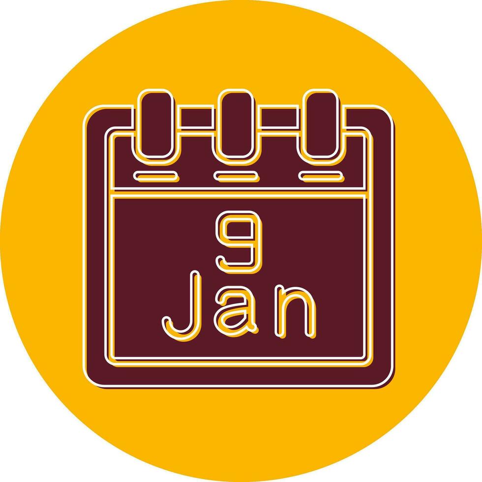 January 9 Vector Icon