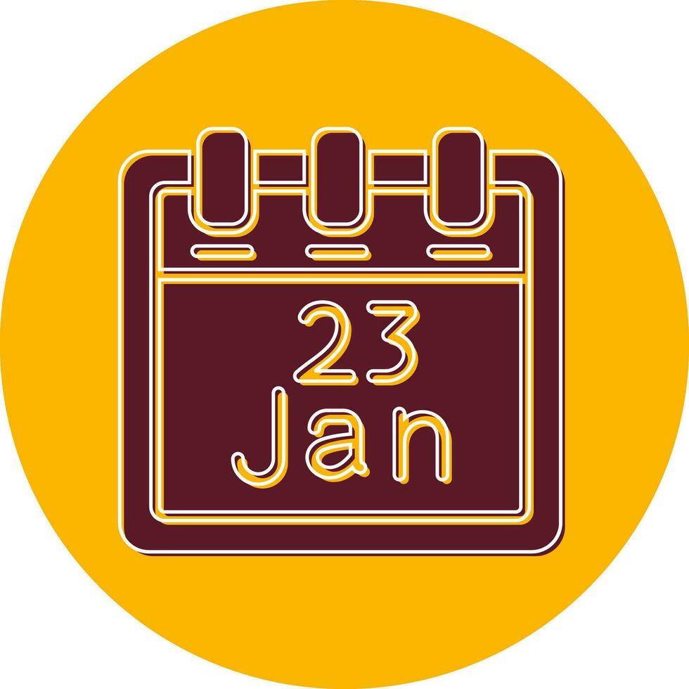 January 23 Vector Icon