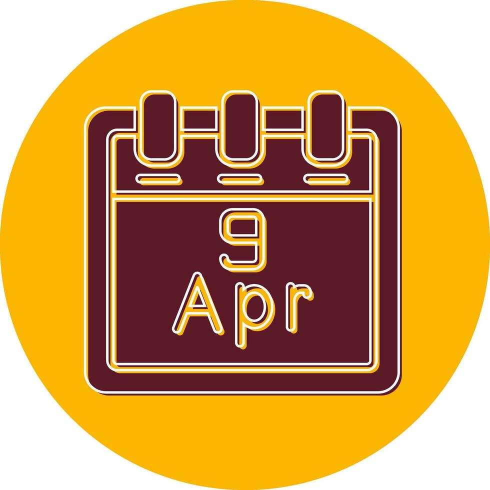 April 9 Vector Icon