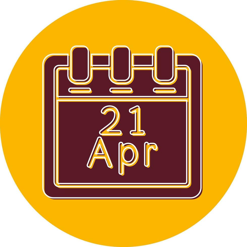 April  21 Vector Icon