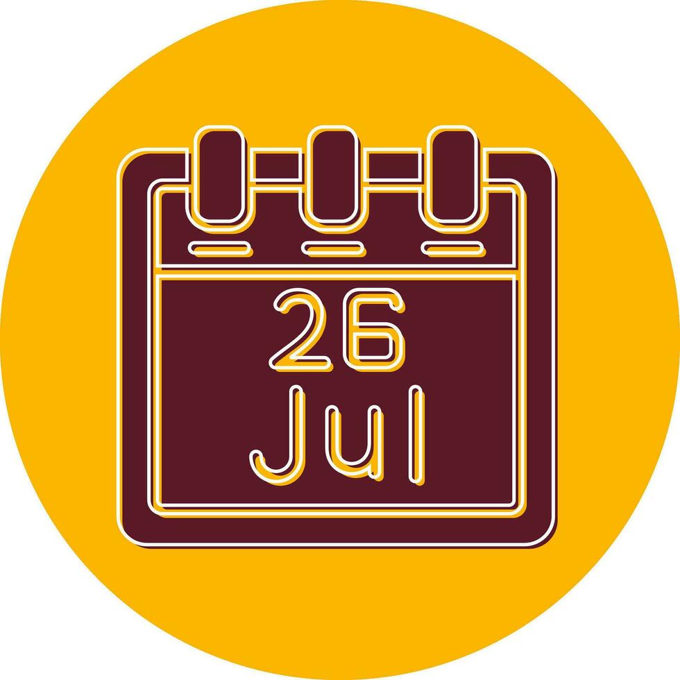 July 26 Vector Icon