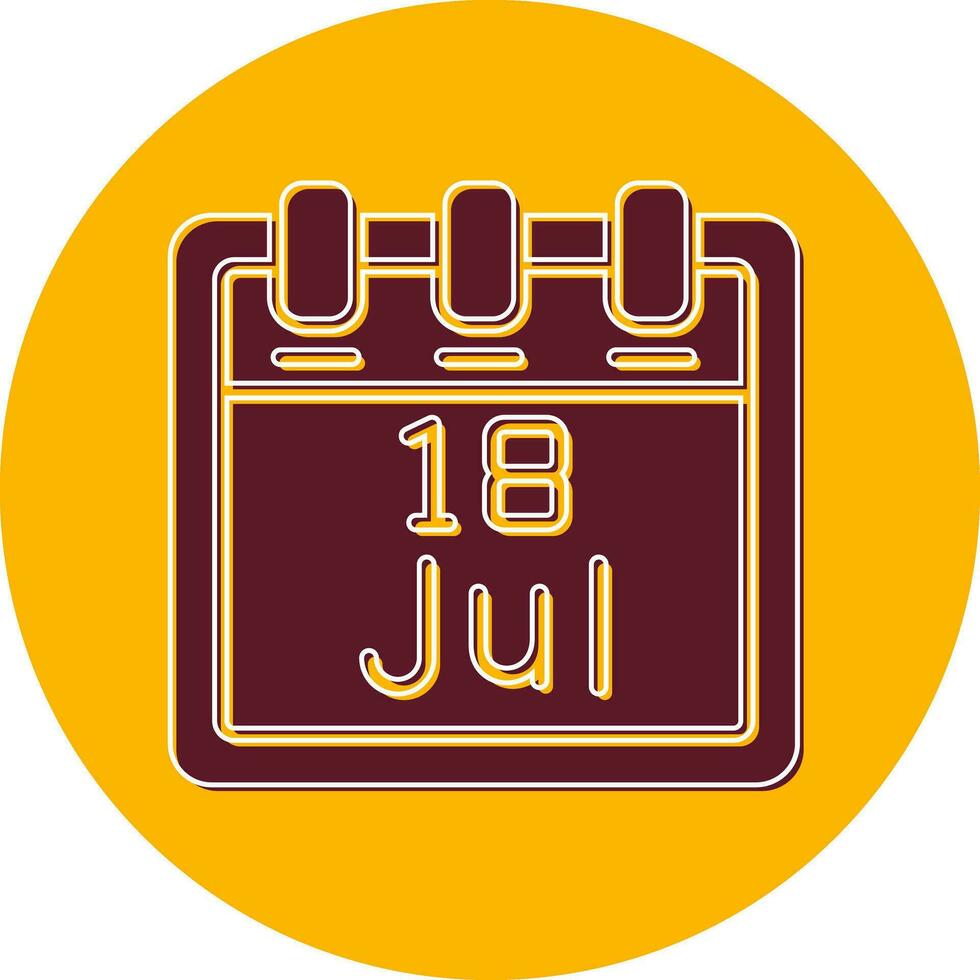 July 18 Vector Icon