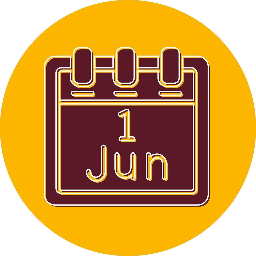 junio 1 vector icono