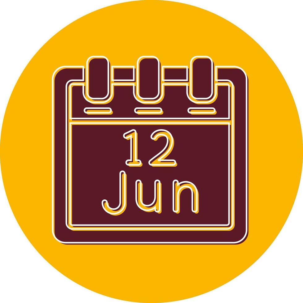 June 12 Vector Icon