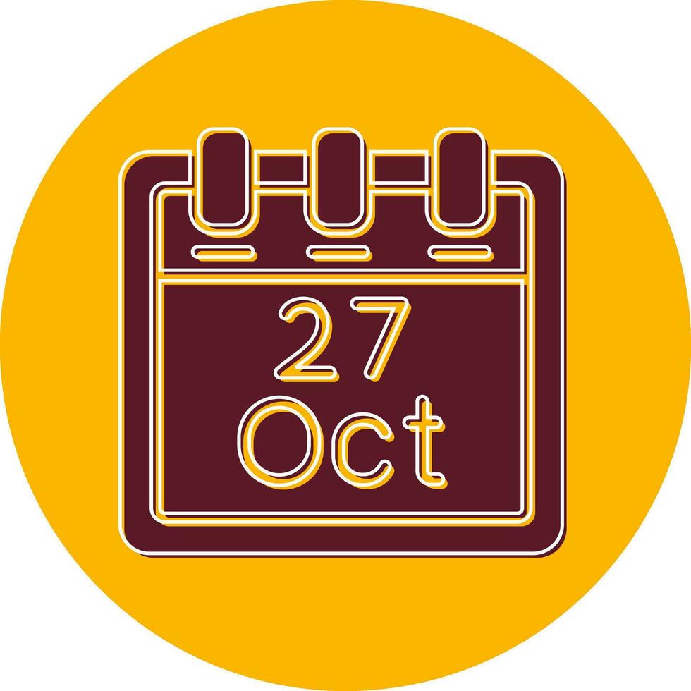 October 27 Vector Icon