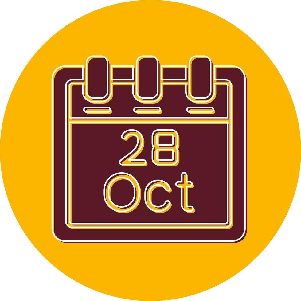 October 28 Vector Icon