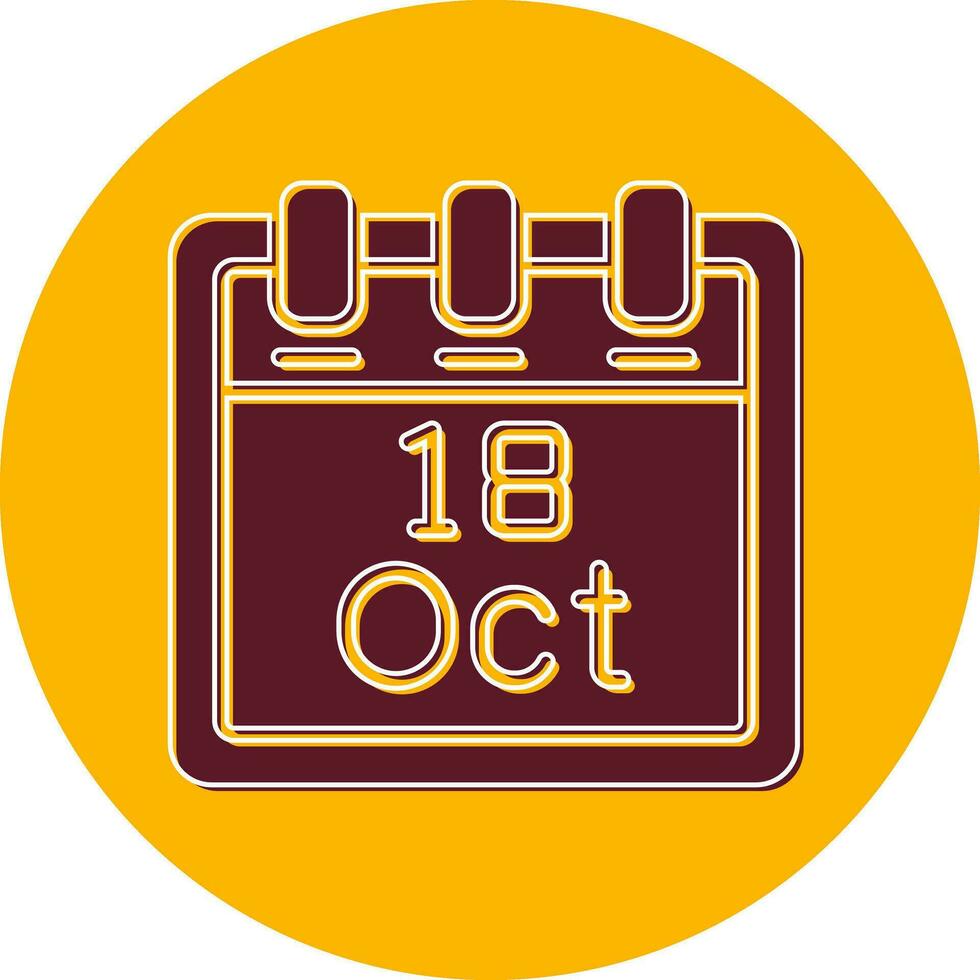 October 18 Vector Icon