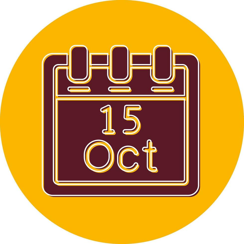 October 15 Vector Icon