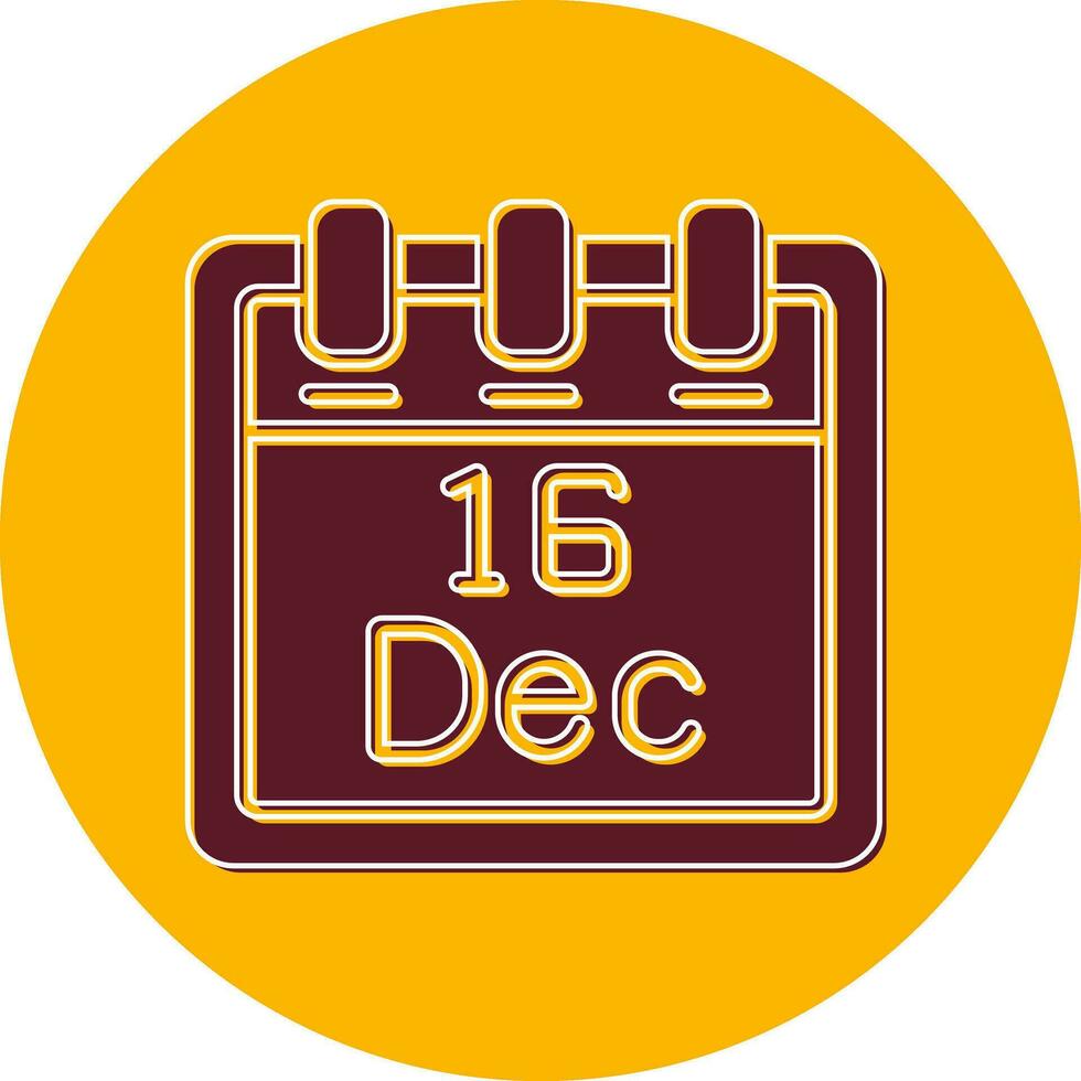 December 16 Vector Icon