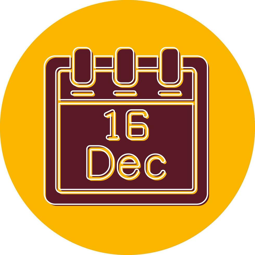 December 16 Vector Icon