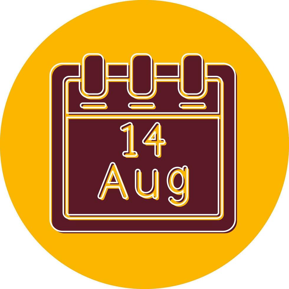 August 14 Vector Icon