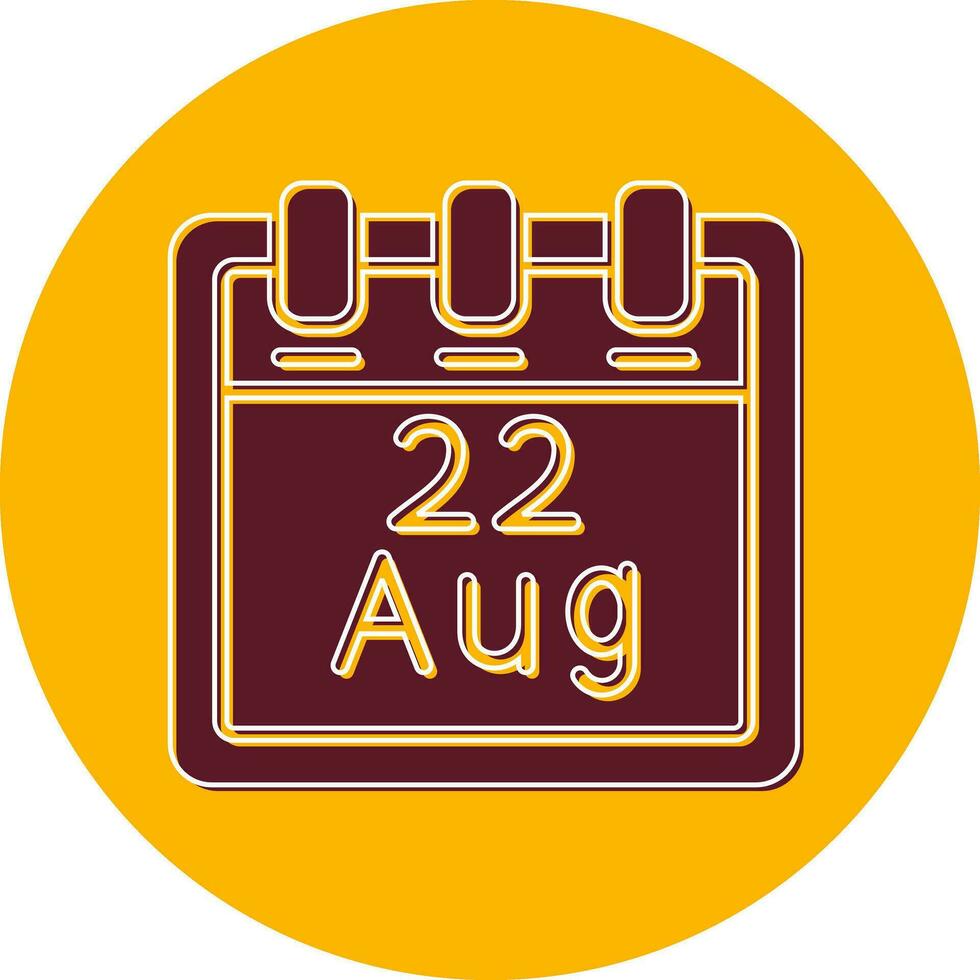 August 22 Vector Icon