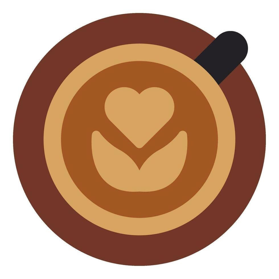 Latte art icon vector