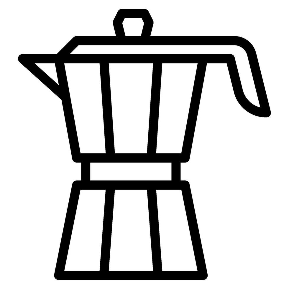 Moka pot coffee icon vector