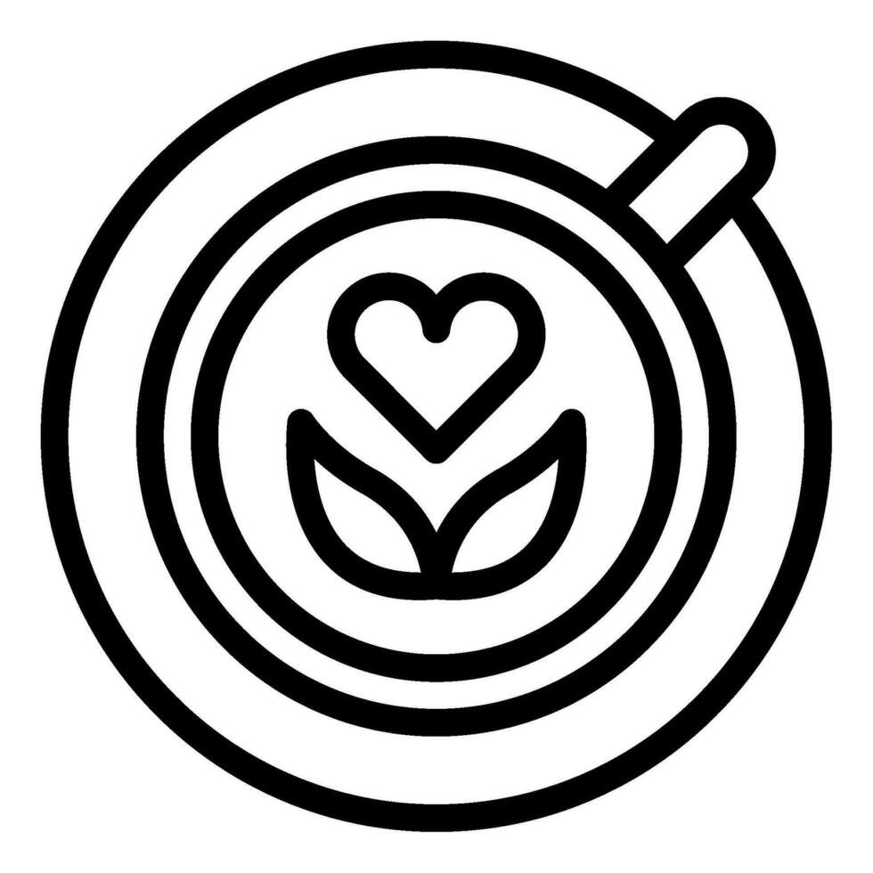 Latte art icon vector