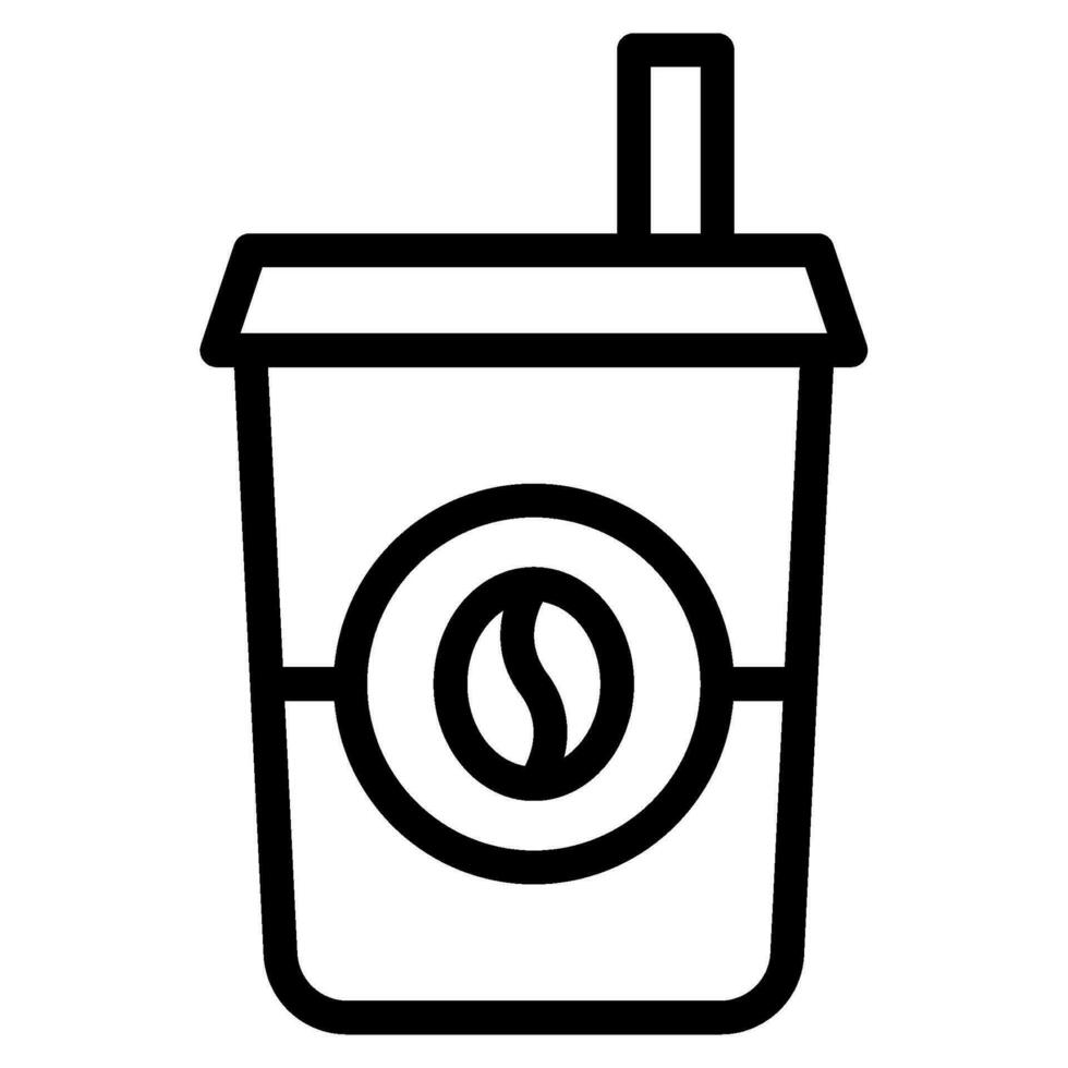 ice coffee icon vector
