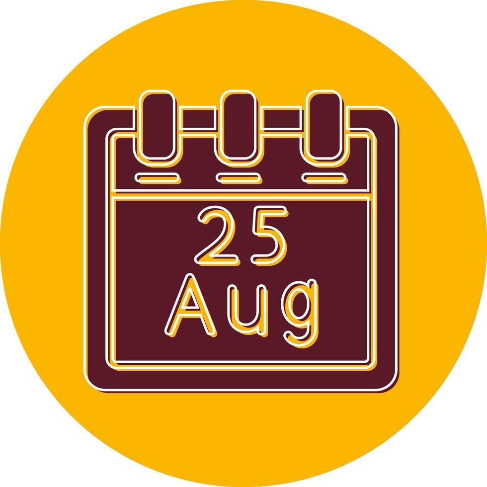 August 25 Vector Icon