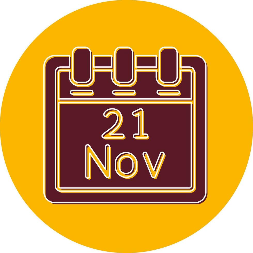 November 21 Vector Icon